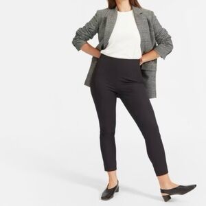 EVERLANE The Curvy Side-Zip Stretch Cotton Slim Skinny Career Pant In Black Sz 0